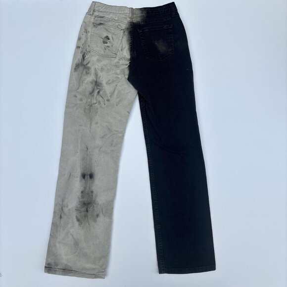 Vtg Bleached Rider Lee Jeans Womens 6 Black and White Punk Retro Indie - Picture 5 of 8